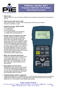Thumbnail of document Manual - 541 Frequency Calibrator with Totalizer
